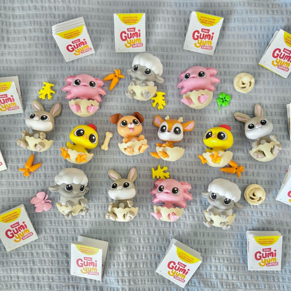 Lot of Zuru Gumi Yum Easter Egg Pet Surprise Figures